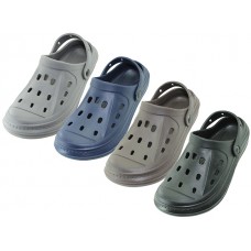 S8890M - Wholesale Men's EVA Soft Clogs (Asst. Black, Navy, Gray & Brown) 