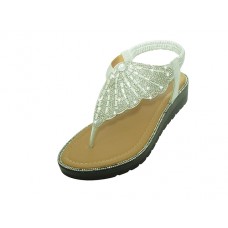 W9708L-S - Wholesale Women's " Easy USA" Rhinestone Upper Sandals (*Silver Color) *Last Case